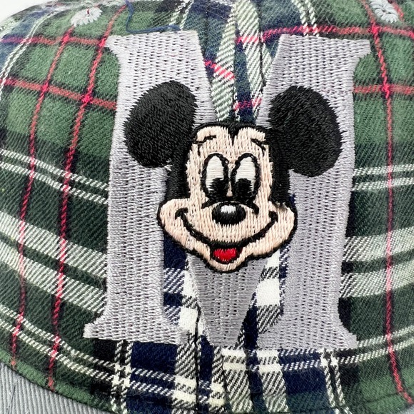 Vintage Mickey Mouse Plaid Snapback Hat Goofy's Hat Co. Made in USA - Picture 11 of 11